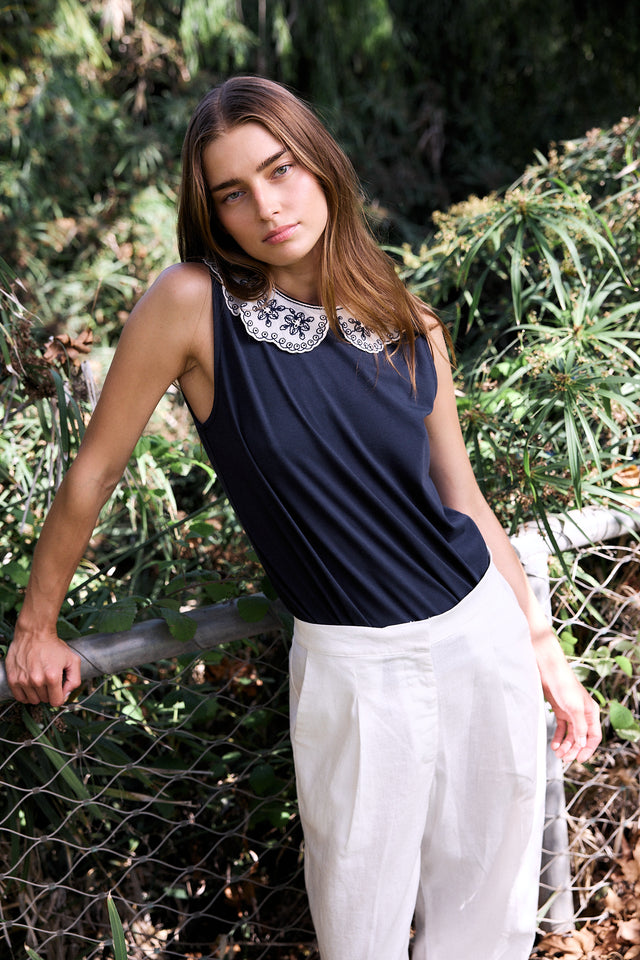 `Embroidered Juliette Top