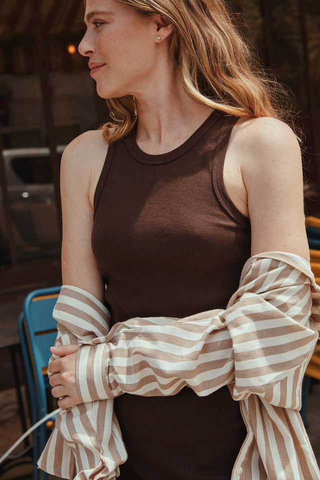 Cotton Rib Classic Dress