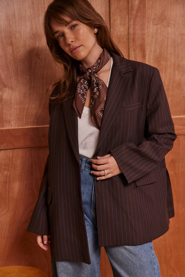 Striped Alexander Blazer