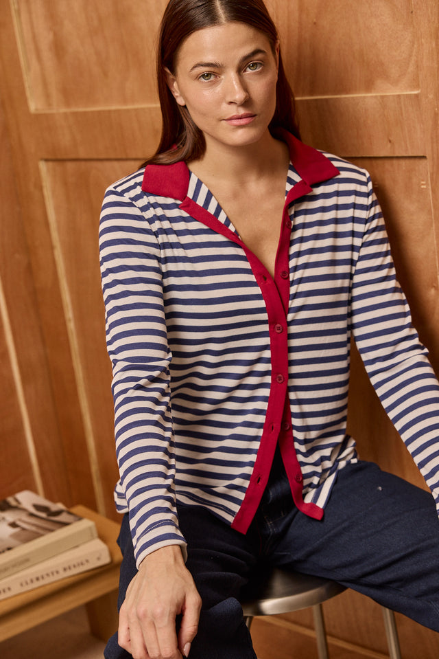 Soft Mixed Stripes Top