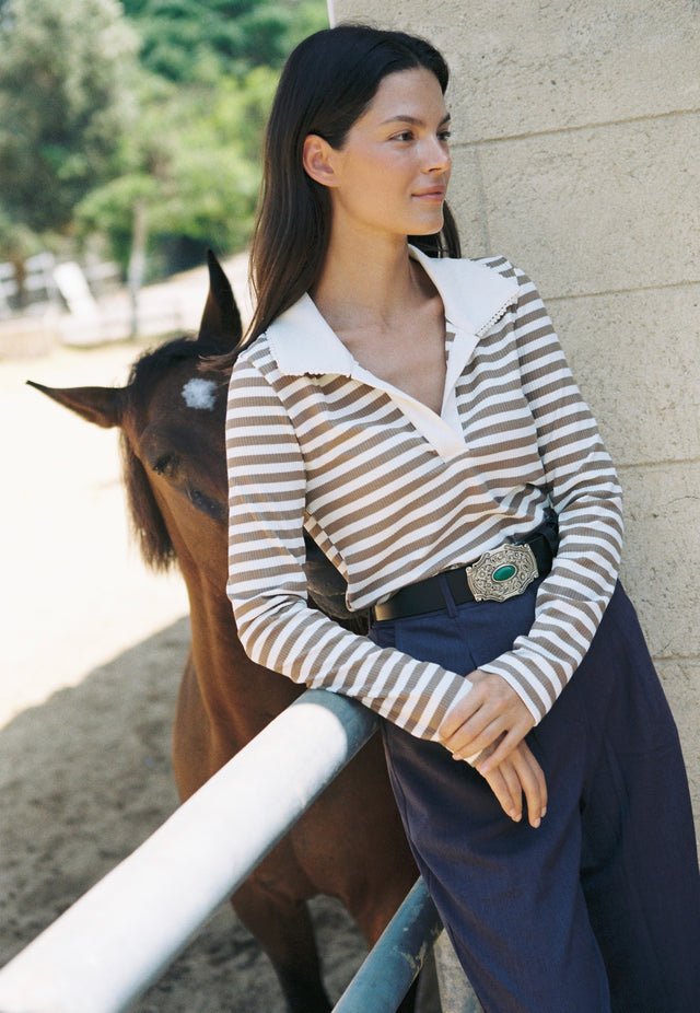 Soft Knit Polo Top