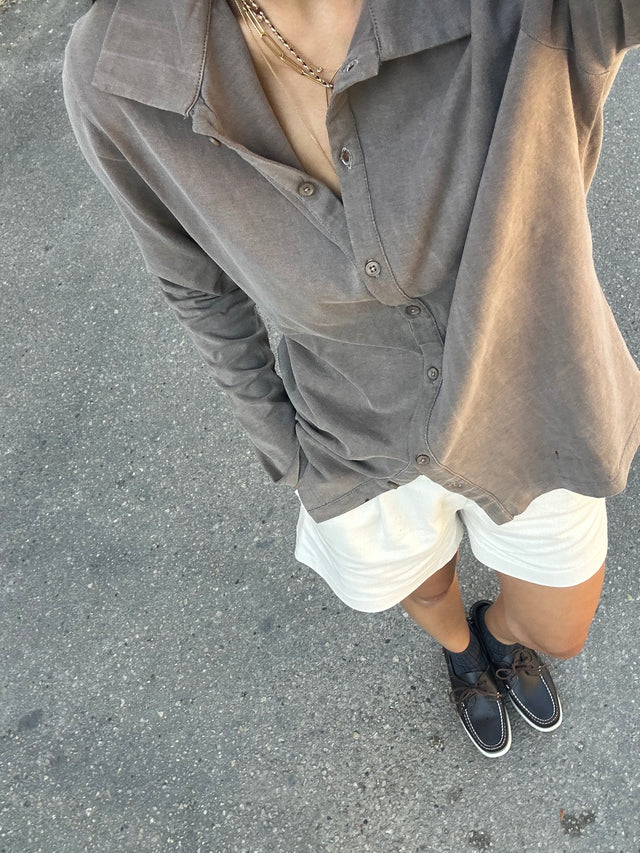 washed cotton cardigan