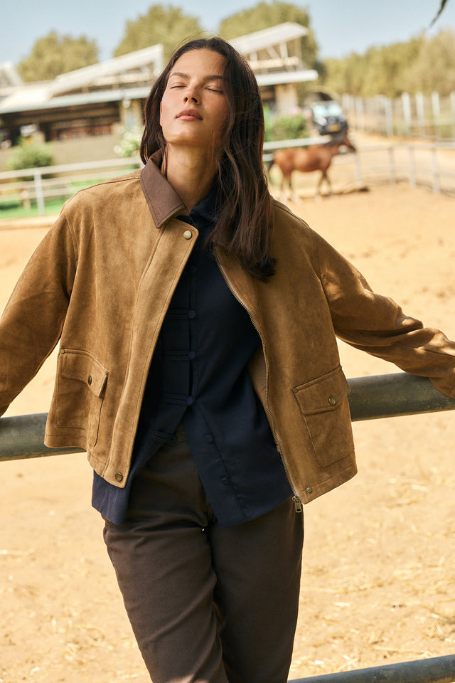 Stevie Vegan Suede Jacket
