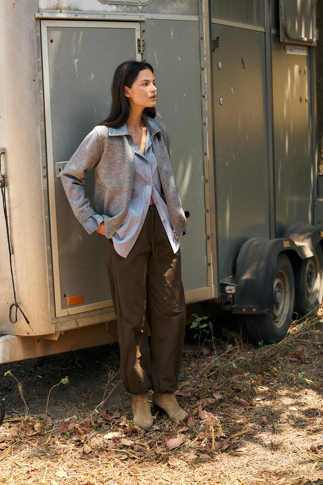 The Mixed Denim Cardigan