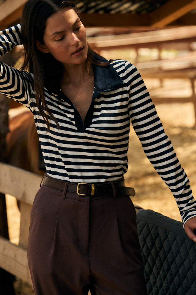 Soft Knit Polo Top