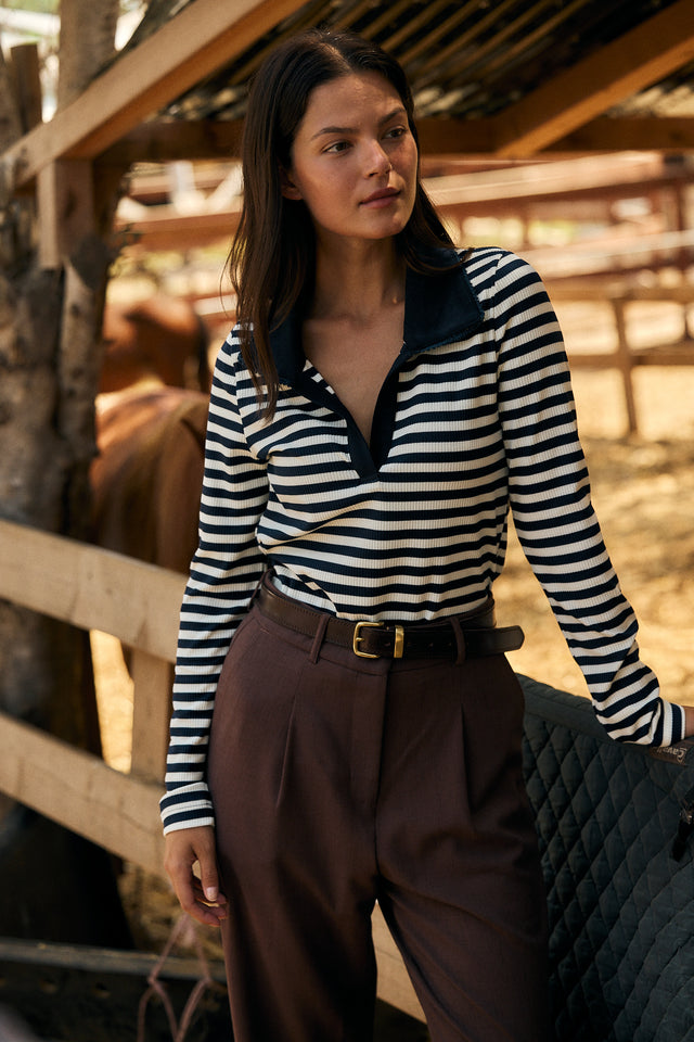 Soft Knit Polo Top