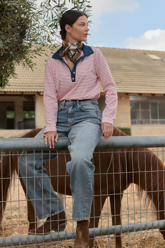 The Fine Striped Polo