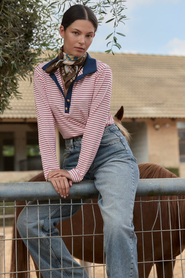The Fine Striped Polo