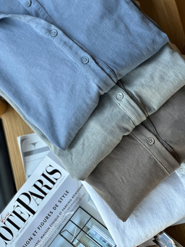 washed cotton cardigan