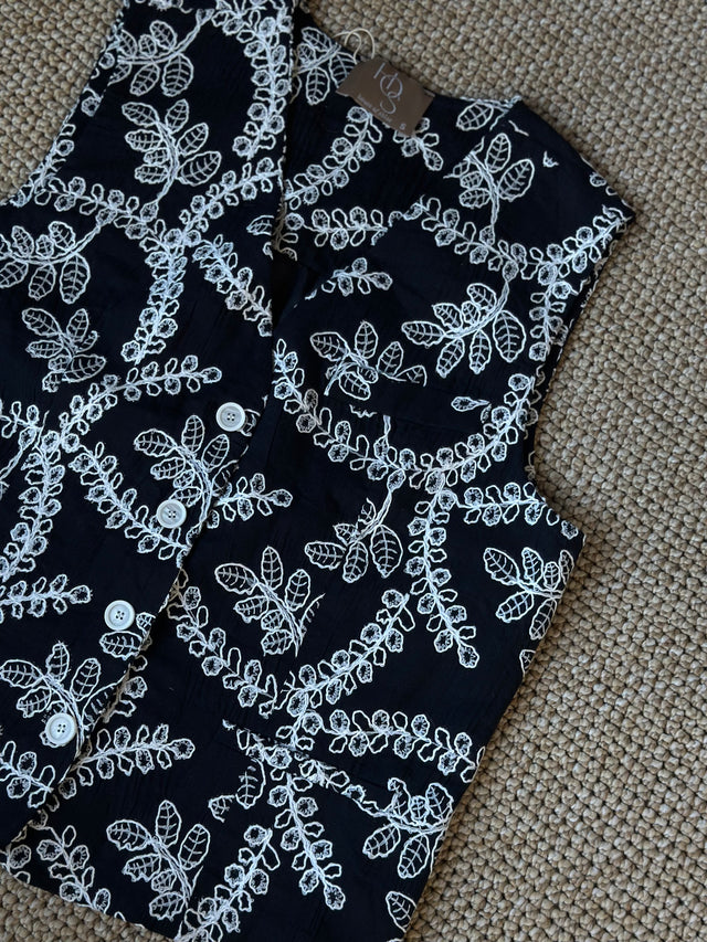 Mila embroidered vest