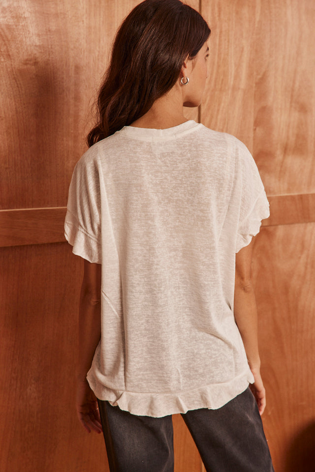 Frills Linen Tee