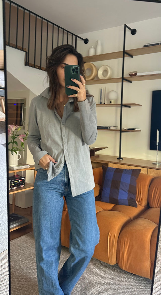 washed cotton cardigan