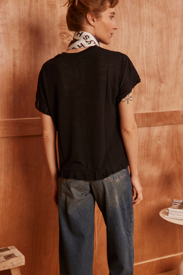 Frills Linen Tee
