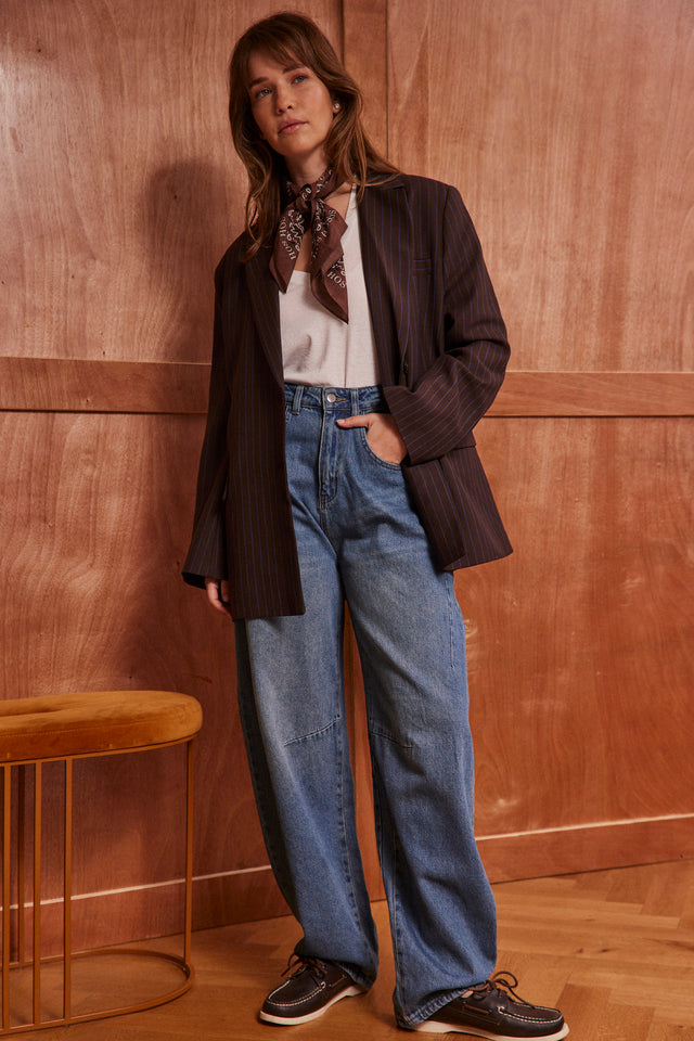 Striped Alexander Blazer