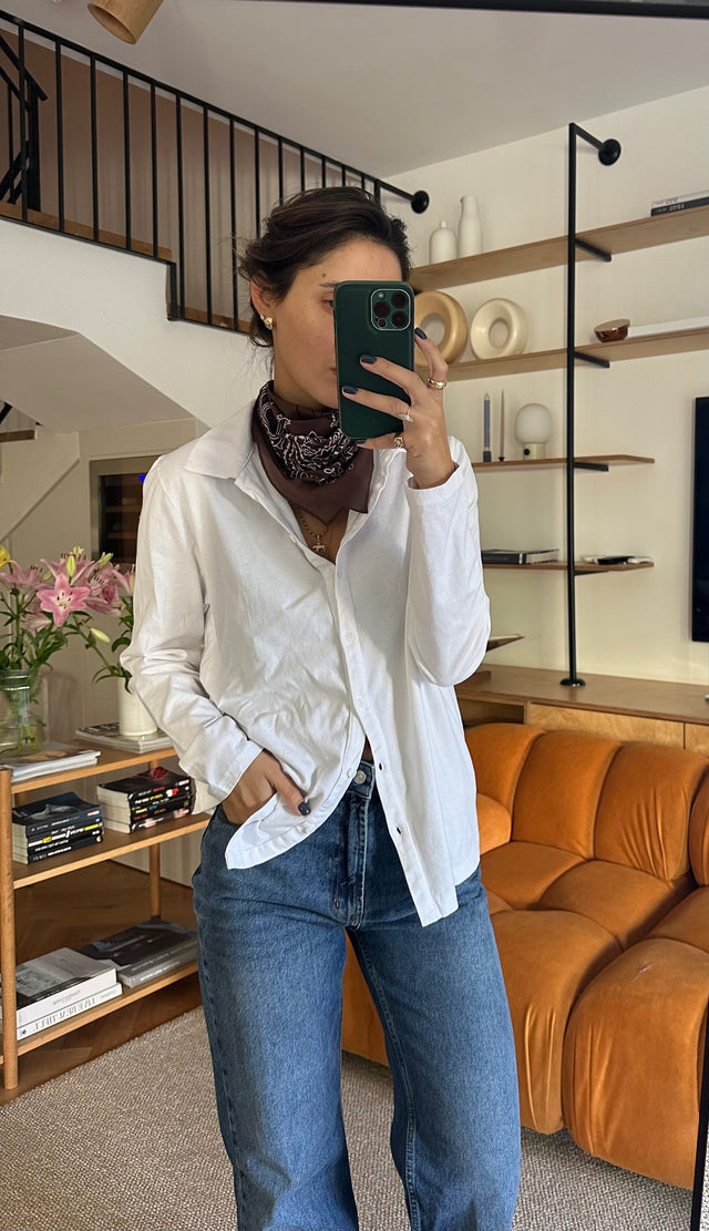 washed cotton cardigan