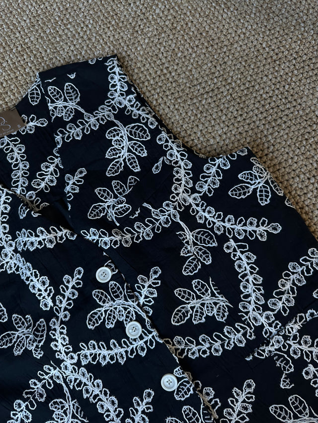 Mila embroidered vest