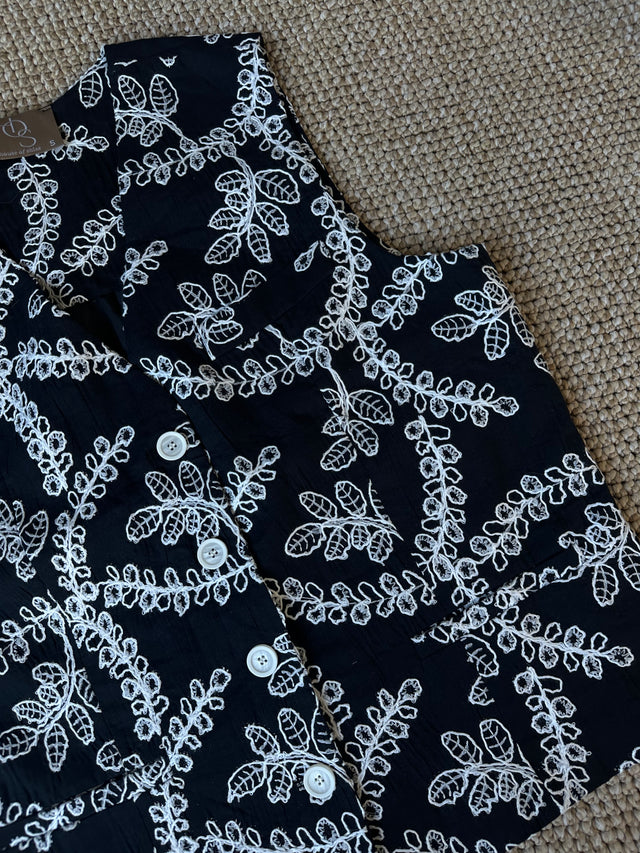 Mila embroidered vest