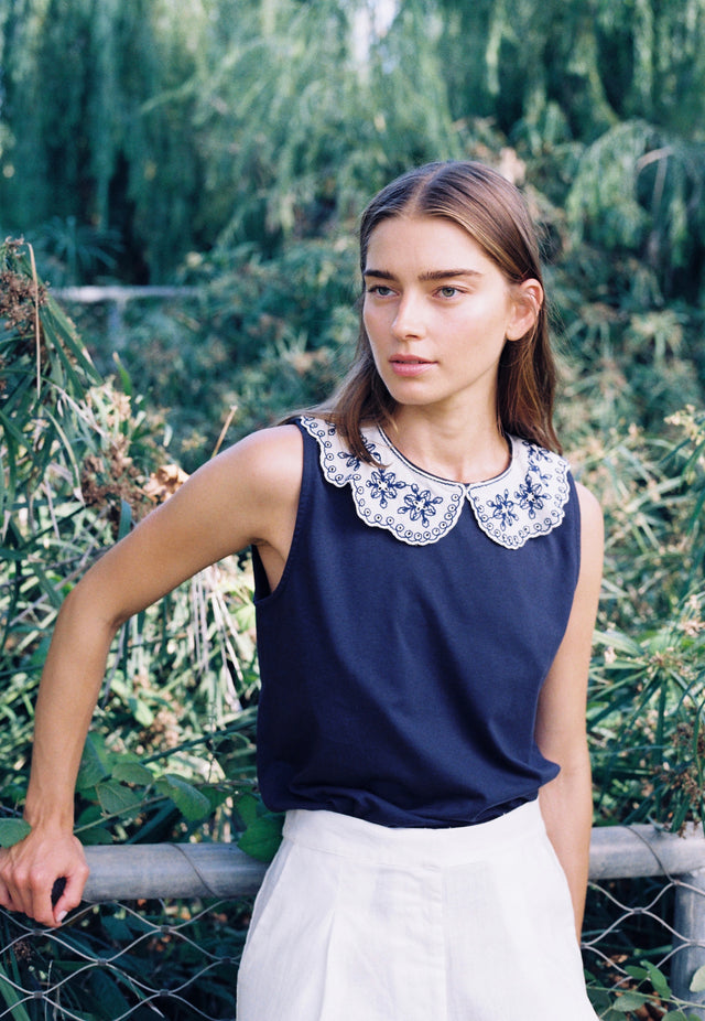 Embroidered Juliette Top