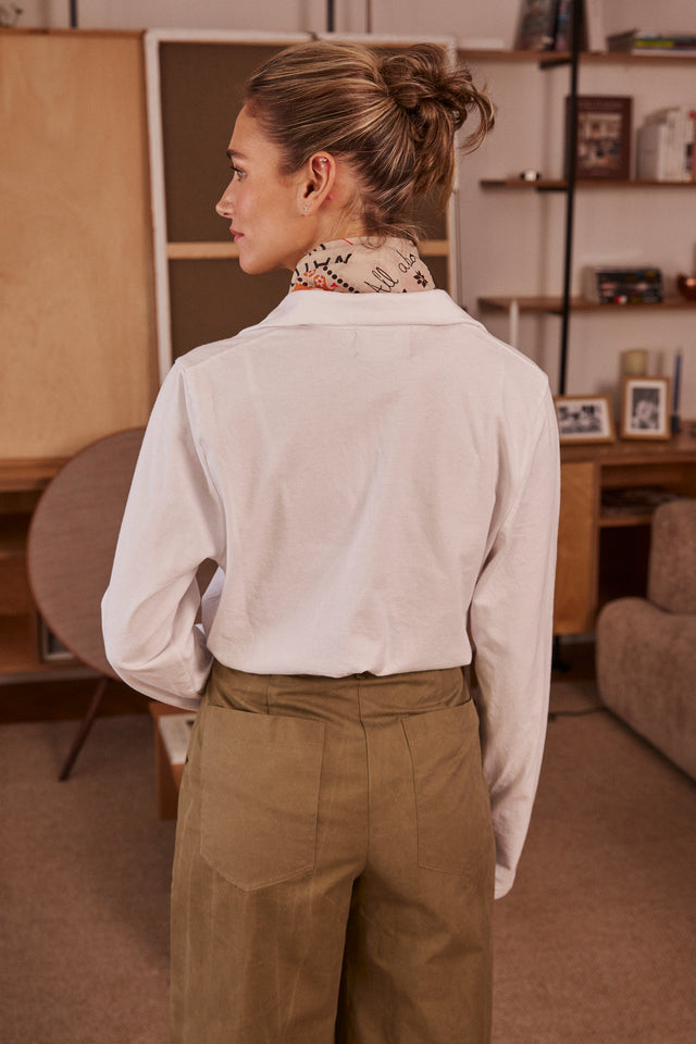 washed cotton cardigan