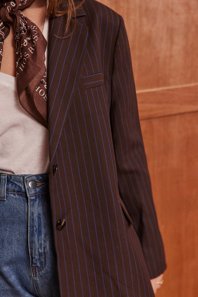 Striped Alexander Blazer