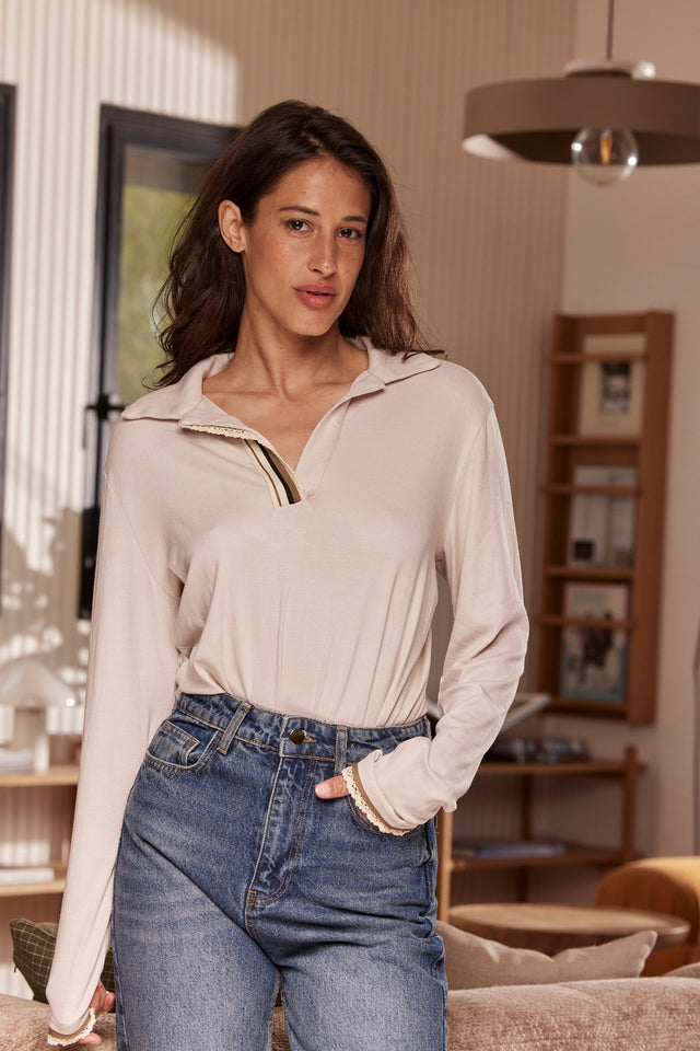 Soft Viscose Ribbon Polo