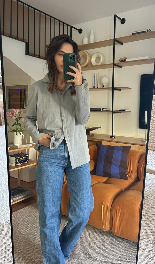 washed cotton cardigan