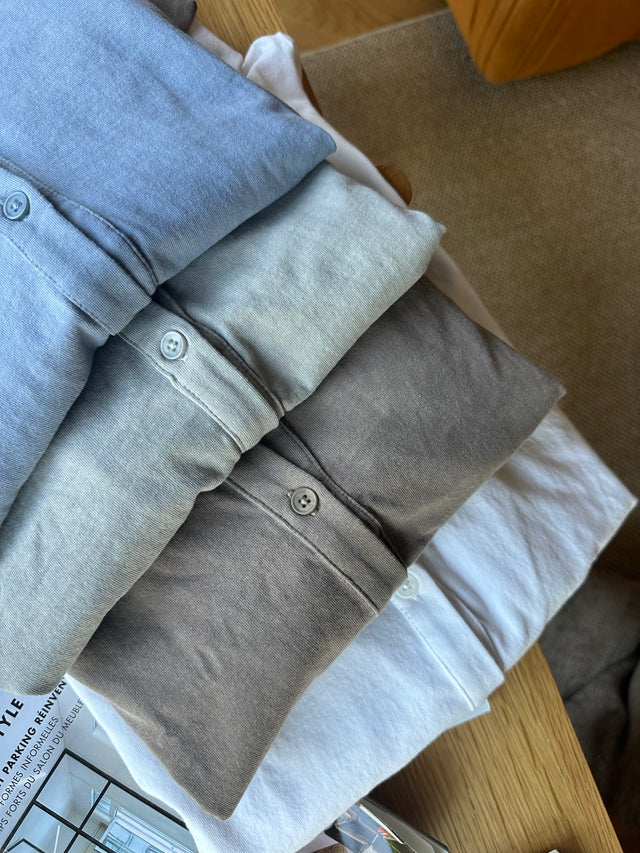 washed cotton cardigan
