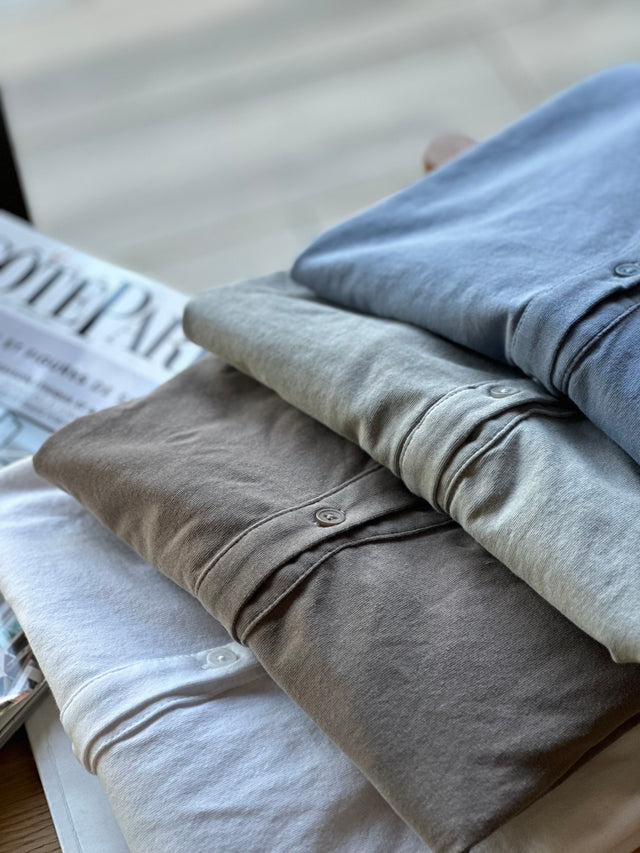 washed cotton cardigan