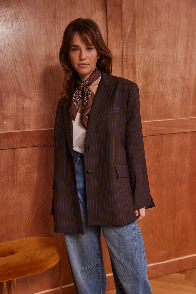 Striped Alexander Blazer