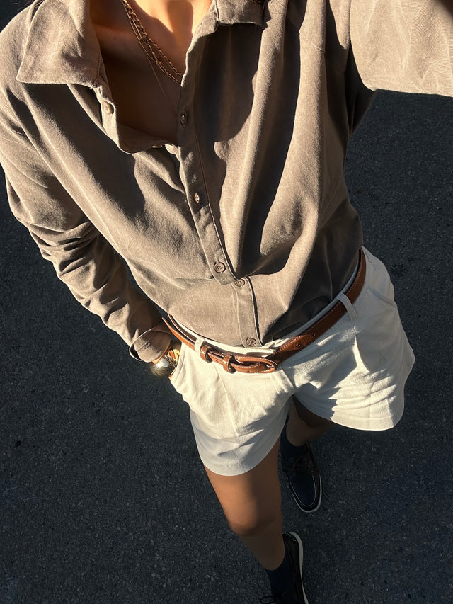 washed cotton cardigan