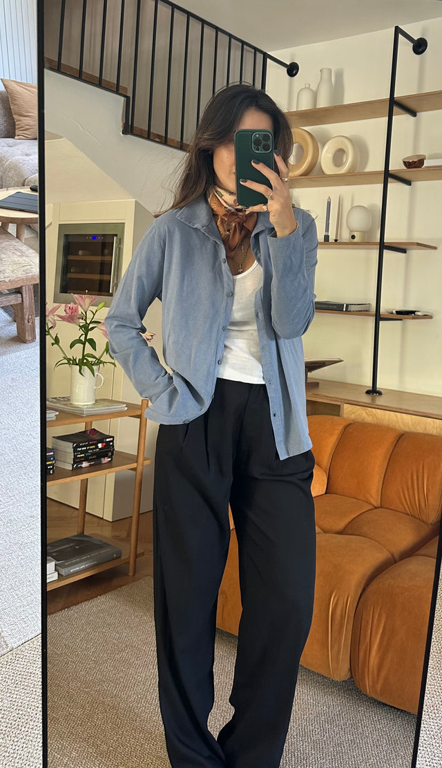 washed cotton cardigan
