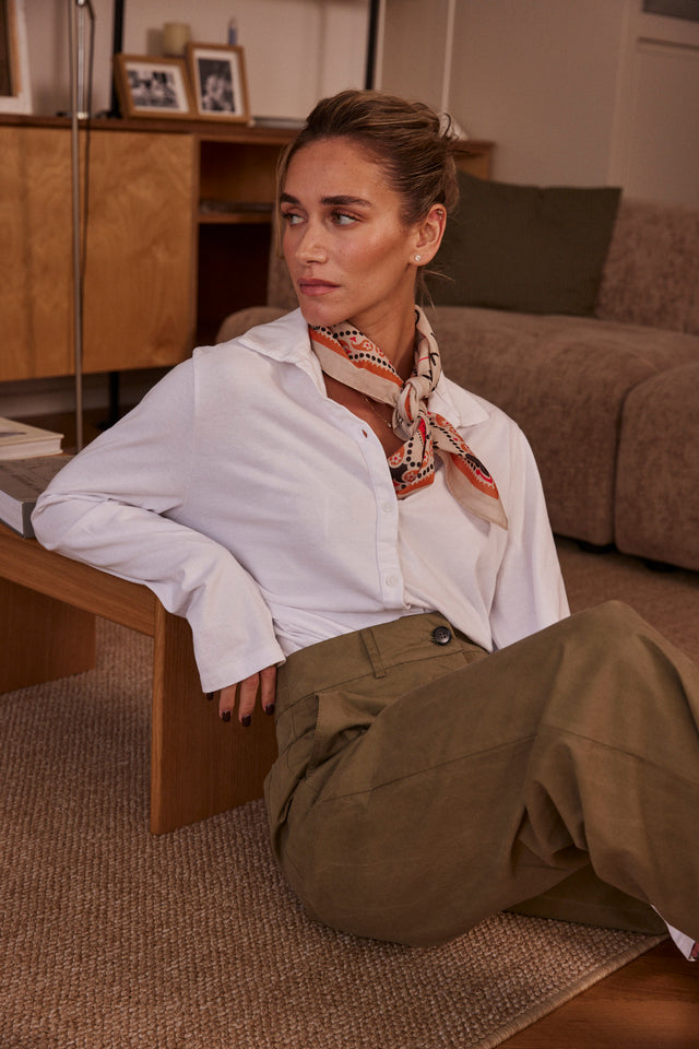 washed cotton cardigan