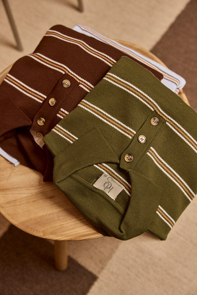 Striped Polo Sweater