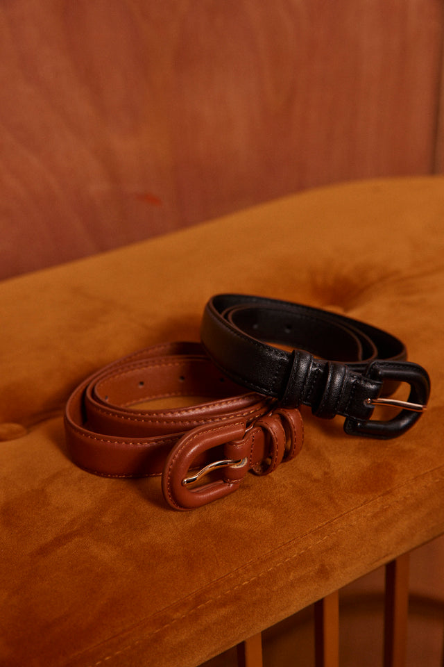 HOS Smooth leather belt