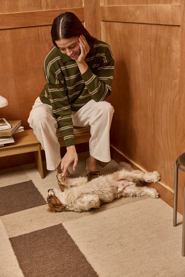 Striped Polo Sweater