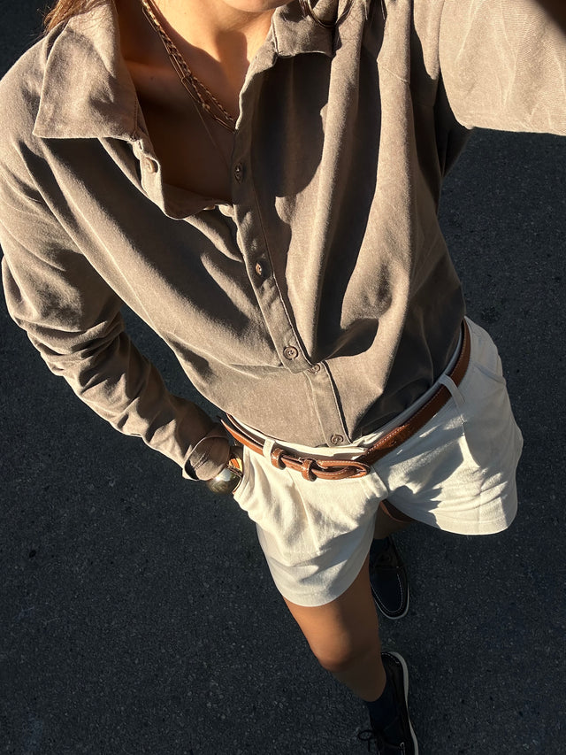 washed cotton cardigan