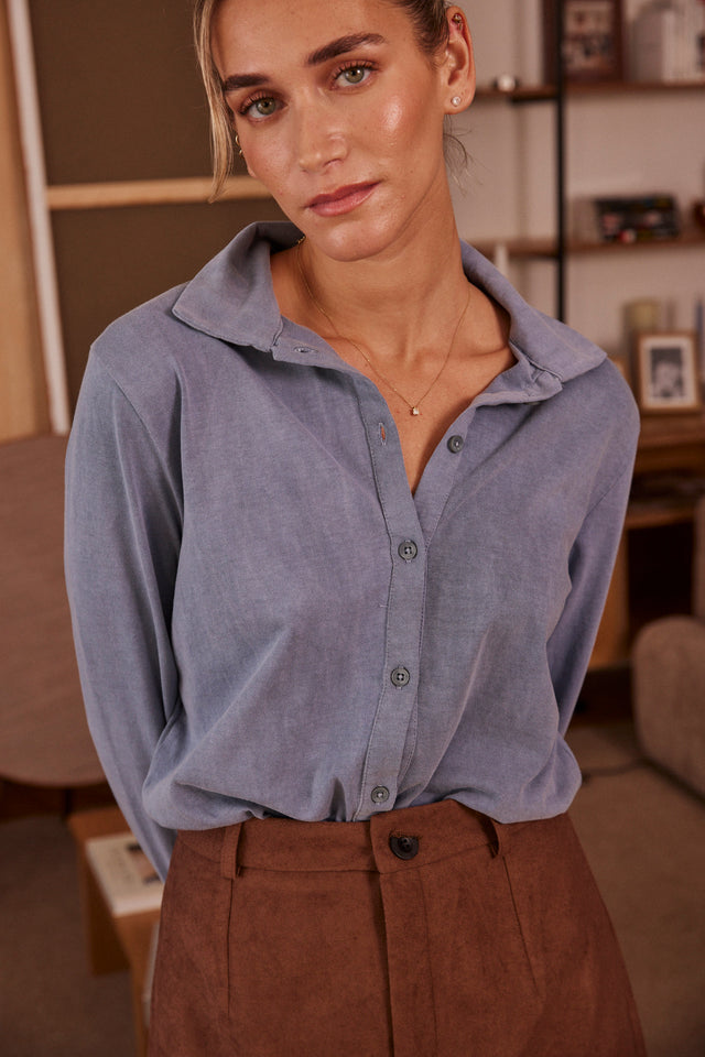 washed cotton cardigan