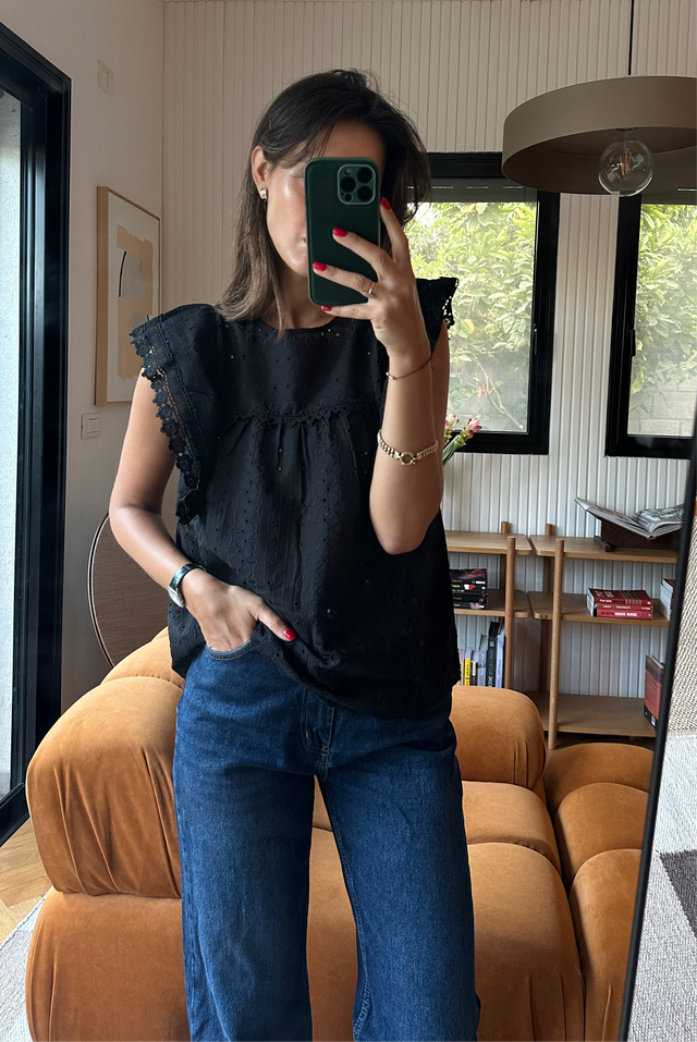 Olivia Cotton Lace Top