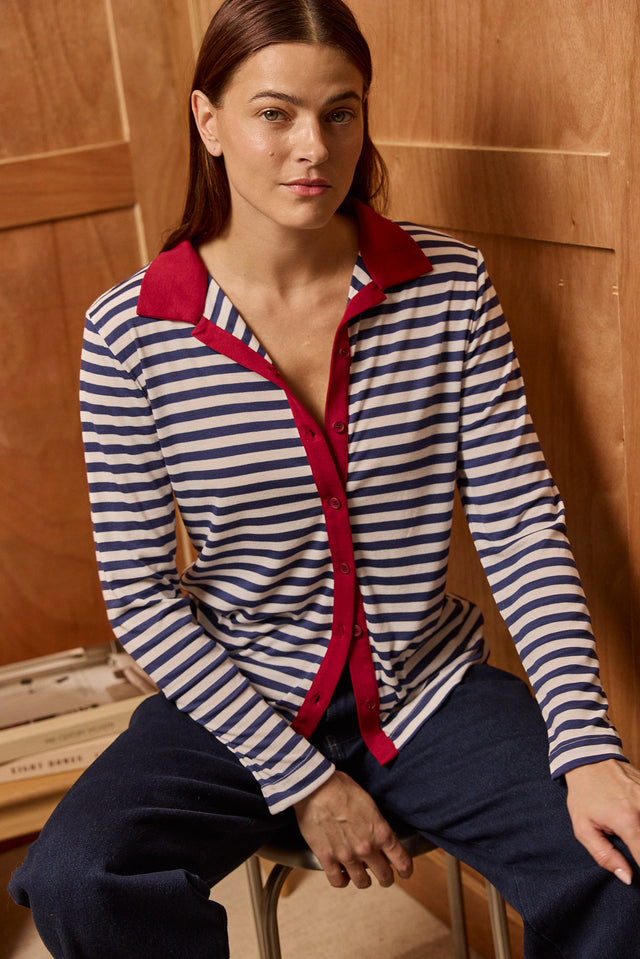 Soft Mixed Stripes Top