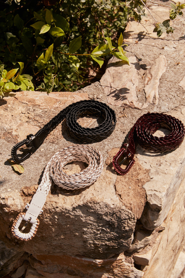 Braided Hand Made Leather Belt