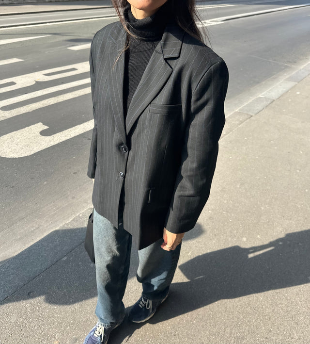 Striped Alexander Blazer