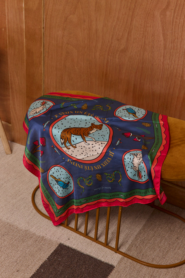 HOS in the woods satin scarf