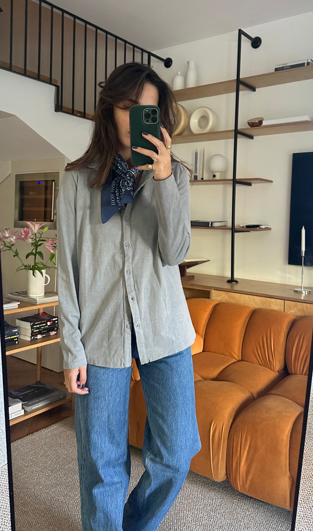 washed cotton cardigan