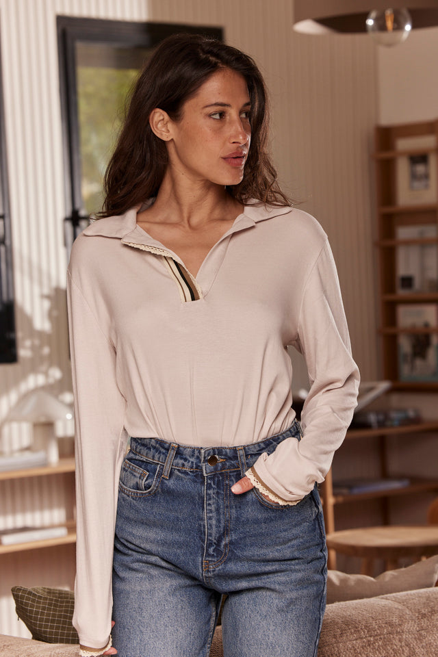 Soft Viscose Ribbon Polo