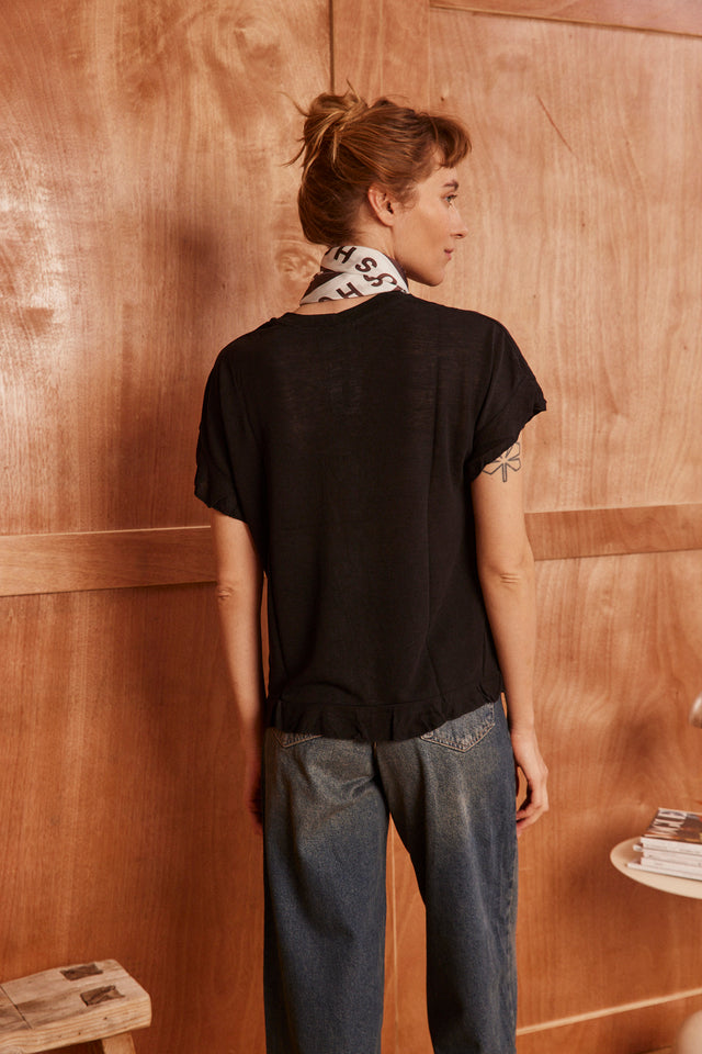 Frills Linen Tee