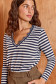 Essential Lace Striped Top