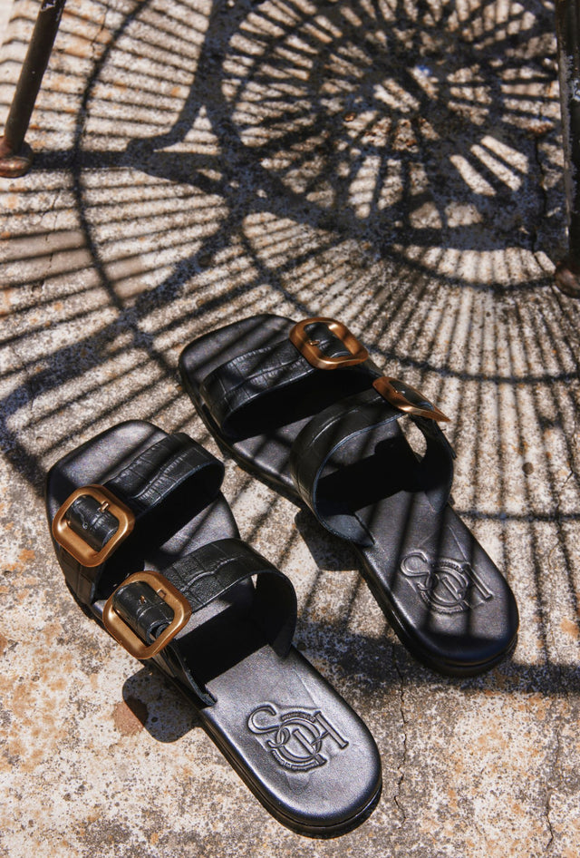 Artemis Croco Sandals