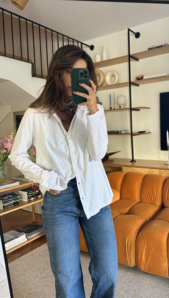 washed cotton cardigan