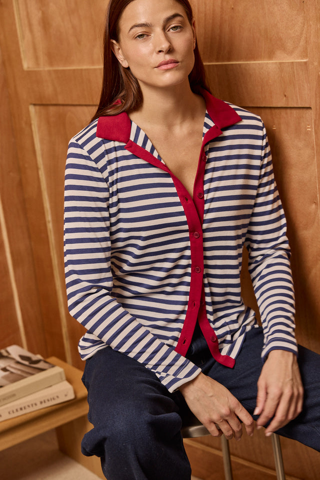 Soft Mixed Stripes Top