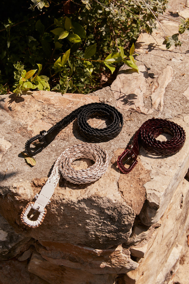 Braided Hand Made Leather Belt